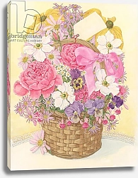 Постер Бентон Линда (совр) Basket of Flowers, 1995