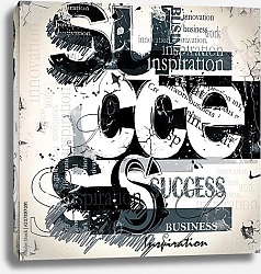 Постер Успех, надпись в стиле гранж