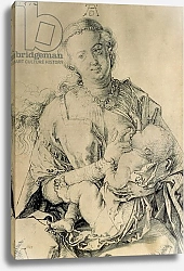 Постер Дюрер Альбрехт Virgin Mary suckling the Christ Child, 1512