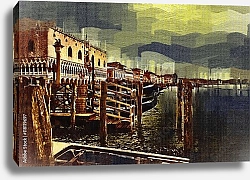 Постер Пристань на канале Венеции