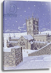 Постер Парсонос Хью (совр) St. David's Cathedral in the Snow, 1996