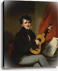 Постер Чиннери Джордж Portrait of a Man Playing a Guitar