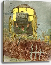 Постер Бишар Альфонс Baron Munchausen carries his carriage in a narrow road, c.1886
