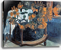 Постер Гоген Поль (Paul Gauguin) Sunflowers, 1901