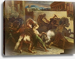 Постер Жерико Теодор The Wild Horse Race at Rome, c.1817