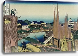 Постер Хокусай Кацушика Honjo tatekawa