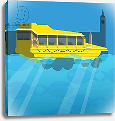 Постер Хантли Клэр (совр) Amphibious London Duck Tour Bus