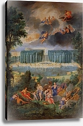 Постер Котель Джин Младший The Groves of Versailles. View of the pool of Neptune and walkway with the Judgement of Paris