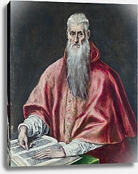 Постер Эль Греко Святой Жером как Кардинал