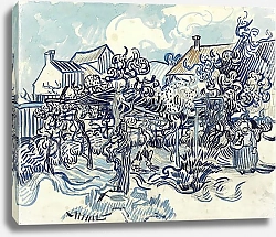 Постер Ван Гог Винсент (Vincent Van Gogh) Старый виноградник с крестьянкой, 1890