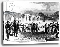 Постер Школа: Немецкая школа (19 в.) Jules Favre arriving at Pont de Sevres, illustration from 'Illustrierte Zeitung', 1870-71