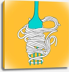Постер Спагетти на вилке