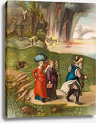 Постер Дюрер Альбрехт Lot and His Daughters, c. 1496-99