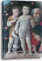 Постер Мантенья Андреа Святое семейство и святой Джон