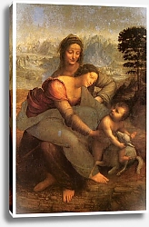 Постер Леонардо да Винчи (Leonardo da Vinci) Анна, Мария и младенец Иисус