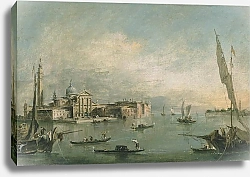 Постер Гварди Франческо (Francesco Guardi) A view of the Bacino di San Marco with San Giorgio Maggiore and the Punta della Giudecca