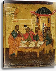 Постер Icon depicting the Adoration of the Maji, c.1550