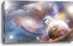 Постер Планеты в спиральной галактике