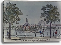 Постер Нагель Йоханн The Pool and French Church in Potsdam, c.1796