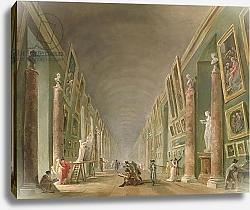 Постер Робер Юбер The Grand Gallery of the Louvre between 1801 and 1805