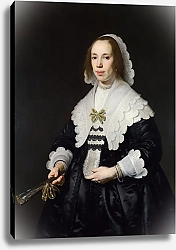 Постер Хельст Бартоломью Портрет женщины в черном с веером