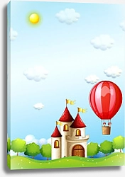Постер Замок и воздушный шар