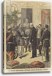 Постер Школа: Французская 19в. President Faure receiving Prince Urusov, the new Russian Ambassador to France, at the Elysee Palace