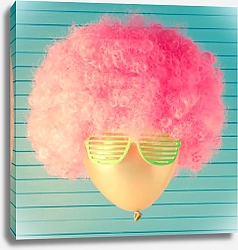 Постер Воздушный шарик в парике и очках