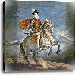 Постер Веласкес Диего (DiegoVelazquez) Equestrian Portrait of Philip III c.1628-35