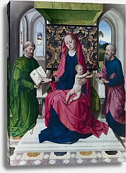 Постер Неизвестен Дева Мария с младенцем и Святыми Петром и Павлом