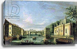 Постер Валериани Джузеппе View of the Fontanka River in St Petersburg, 1750s