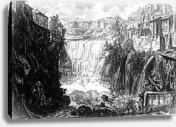 Постер Пиранези Джованни View of the Waterfall at Tivoli, from the 'Views of Rome' series, c.1760