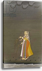 Постер Школа: Индийская 18в Two Nautch Girls with Sparklers by a Stream on the Night of the Diwali Festival, Bikaner style, 1790-1800