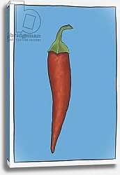 Постер Томпсон-Энгельс Сара (совр) Chilli pepper blue