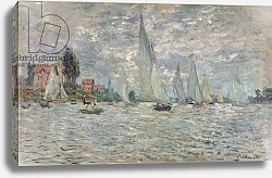 Постер Моне Клод (Claude Monet) The Boats, or Regatta at Argenteuil, c.1874