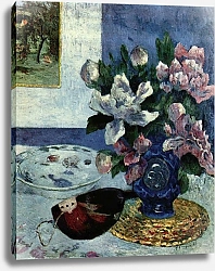 Постер Гоген Поль (Paul Gauguin) Натюрморт с мандолиной