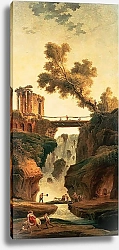 Постер Робер Юбер Пейзаж с водопадом 5