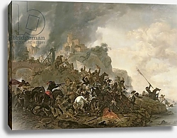 Постер Вауверман Филипс Cavalry Making a Sortie from a Fort on a Hill, 1646