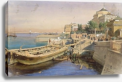 Постер Премацци Луиджи Набережная Невы возле Адмиралтейства, Санкт-Петербург