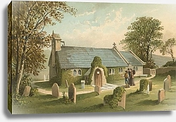 Постер Школа: Английская 19в. Old Church of St. Lawrence--Isle of Wight