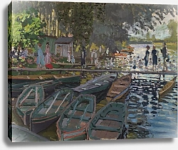 Постер Моне Клод (Claude Monet) Купальщики в лягушатнике