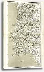 Постер Карта Португалии, 1808г. 1
