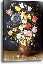 Постер Брейгель Ян Старший A Stoneware Vase of Flowers, c.1607-8