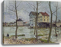 Постер Сислей Альфред (Alfred Sisley) The Mills at Moret-sur-Loing, Winter, 1890