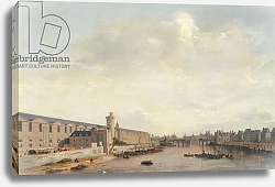 Постер Вервье Абрахам The Louvre Grande Galerie, view of Paris from the Barbier bridge, c.1640