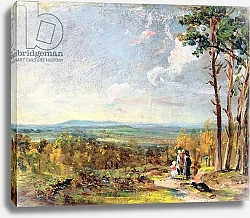 Постер Констебль Джон (John Constable) Hampstead Heath Looking Towards Harrow, 1821