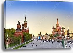 Постер Россия, Москва. Красная площадь на закате