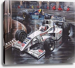 Постер Финлейсон Ян (совр) Surprise at Monte Carlo, Rubens Barrichello and the Stewart Ford, Monaco Grand Prix in 1997, 1997