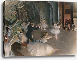 Постер Дега Эдгар (Edgar Degas) Репетиция балета на сцене 2