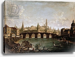 Постер Алексеев Федор View of the Kremlin and the Kamenny Bridge in Moscow, 1810s